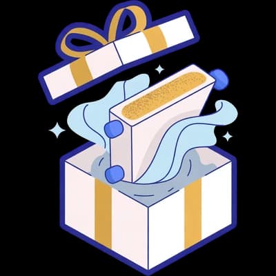Illustration: an open gift box with a ribbon
